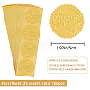 Plastic Self Adhesive Gold Foil Embossed Stickers DIY-WH0211-222-2