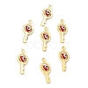 Brass with Enamel Pendants X1-KK-K337-05G-2