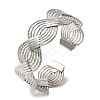 Electrophoresis Iron Cuff Bangles for Women BJEW-M057-02P-2