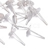 925 Sterling Silver Flat Pad  Stud Earring Findings STER-K167-045E-S-3