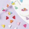 18 Sets 9 Colors Spray Painted Alloy Magnetic Clasps with Loops FIND-LS0001-65-5