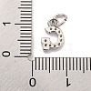 Initial Letter Brass with Cubic Zirconia Charms KK-Q814-26G-P-3