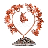Natural Red Agate Chips Heart Tree Decorations PW-WG86934-02-1