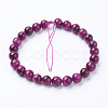 Natural Rose Tiger Eye Beads Strands X-G-G099-8mm-12-2