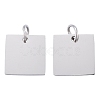 Anti-Tarnish 304 Stainless Steel Stamping Blank Tag Charms STAS-I311-28P-1