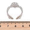 Shell Shape 304 Stainless Steel Cuff Ring Components SA-CBA098D-03P-A-3
