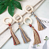8Pcs 2 Color Wooden Napkin Rings AJEW-CF0001-08-5
