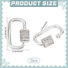 2Pcs 925 Sterling Silver Rhinestone Clasps FIND-PH0022-30B-4