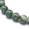 Natural Green Spot Jasper Bead Stretch Bracelets BJEW-K212-A-017-3