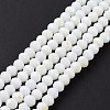Electroplate Opaque Solid Color Glass Beads Strands EGLA-A044-P8mm-L01-2
