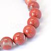 Natural Red Jasper Round Bead Strands G-E334-8mm-27-5