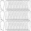 120Pcs 304 Stainless Steel Hoop Earrings Findings Kidney Ear Wires STAS-SP0001-32C-P-1