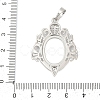 Brass Pendant Cabochon Settings KK-S521-15P-3