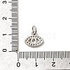 CZ Brass Micro Pave Cubic Zirconia Evil Eye Charms ZIRC-L018-10P-3