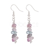 Natural Fluorite Chips Beaded Jewelry Set SJEW-JS01232-02-5