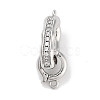 Brass Micro Pave CLear Cubic Zirconia Interlocking Clasps KK-C051-49P-1