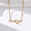 304 Stainless Steel Chemical Symbol Pendant Necklaces NJEW-Z073-03G-02-1
