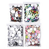 Mixed Pattern Half Round/Dome Printed Glass Cabochons GLAA-T029-16B-1