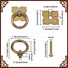 Clover Brass with Iron Drawer Pull Drop Handles KK-WH0079-64-2