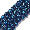 Electroplate Glass Beads Strands EGLA-D017-12x8mm-1-1