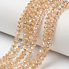 Electroplate Glass Beads Strands EGLA-A034-T3mm-K01-1