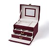 PU Leather Jewelry Organizer Box CON-P012-04C-2