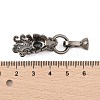 Brass Micro Pave Cubic Zirconia Fold Over Clasps KK-L223-003B-3