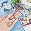 40Pcs Rainbow Color 304 Stainless Steel Stud Earring Findings EJEW-AR0001-02-3