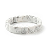 Square Synthetic Howlite Beads Stretch Bracelets for Women Men BJEW-C097-06V-4