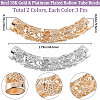 6Pcs 2 Colors Brass Tube Beads KK-BBC0014-58-2