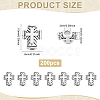 200Pcs Tibetan Style Zinc Alloy Beads TIBEB-ME0001-09-2