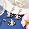 Opaque Acrylic & Tibetan Style Alloy Teapot Pendant Decorations HJEW-JM03567-1