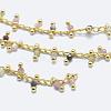 Natural Multicolor Tourmaline Handmade Beaded Chains CHC-P003-11G-2