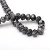 Faceted Rondelle Dyed Natural Sesame Jasper/Kiwi Jasper Bead Strands G-R343-6x8-20-3