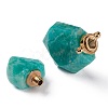 Hexagon Natural Amazonite Perfume Bottle Pendants G-H241-03D-G-3