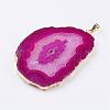 Natural Agate Big Pendants G-P305-E02-G-2