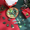 60Pcs 10 Styles Christmas Theme Oapque Resin Decoden Cabochons RESI-SC0005-65-4