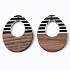 Resin & Walnut Wood Pendants RESI-T035-13-2