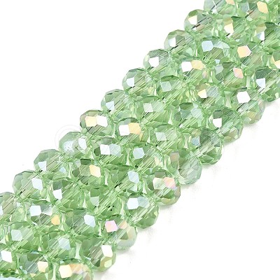 Electroplate Glass Beads Strands X-EGLA-A044-T6mm-B09-1