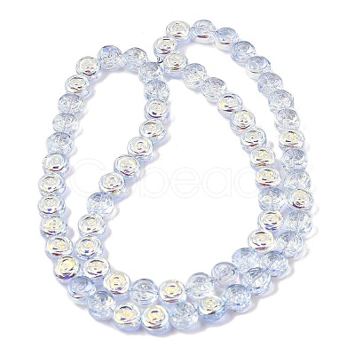 Electroplate Baking Paint Transparent Glass Beads Strands GL-CBA2ED2-05J-1
