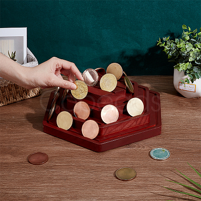 Wooden Coin Display Cases AJEW-WH0270-603-1