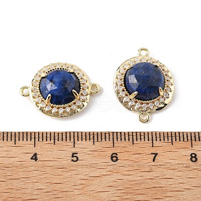 Dyed Natural Lapis Lazuli Faceted Connector Charms G-H323-03G-07-1