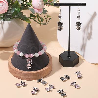 20Pcs 2 Colors UV Plating Alloy Enamel Pendants ENAM-SC0003-98-1