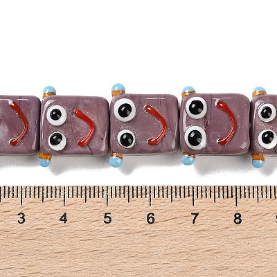 Handmade Lampwork Beads Strands LAMP-Q036-07E-1