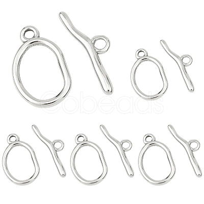 5Pcs 304 Stainless Steel Toggle Clasps STAS-YW0003-36P-1