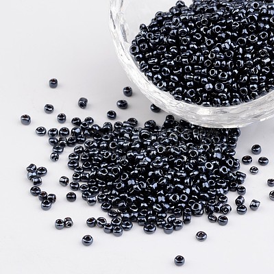 DIY Craft Beads 12/0 Opaque Colors Lustered Round Glass Seed Beads X-SEED-A012-2mm-129-1