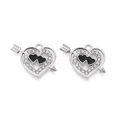 Alloy Rhinestone Pendants FIND-N012-02P-1