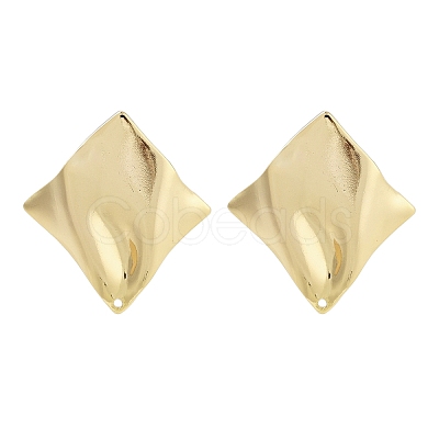 Brass Stud Earrings Findings EJEW-B063-02G-01-1