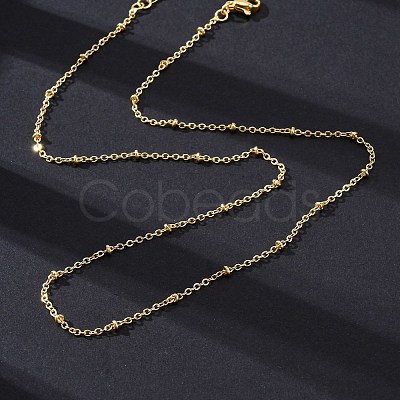 Brass Satellite Chains Necklaces for Women NJEW-D302-61G-1