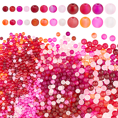 1880Pcs 24 Colors Transparent Glass Beads GLAA-PH0004-50-1